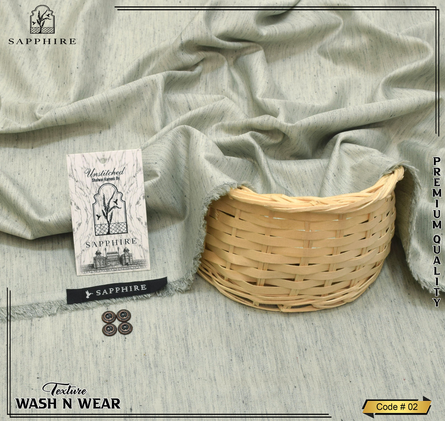 SAPPIRE TEXTURE WASH AND WEAR ( PISTA)