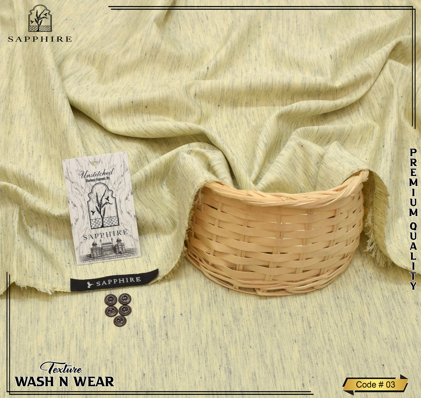 SAPPIRE TEXTURE WASH AND WEAR (ALMOND)