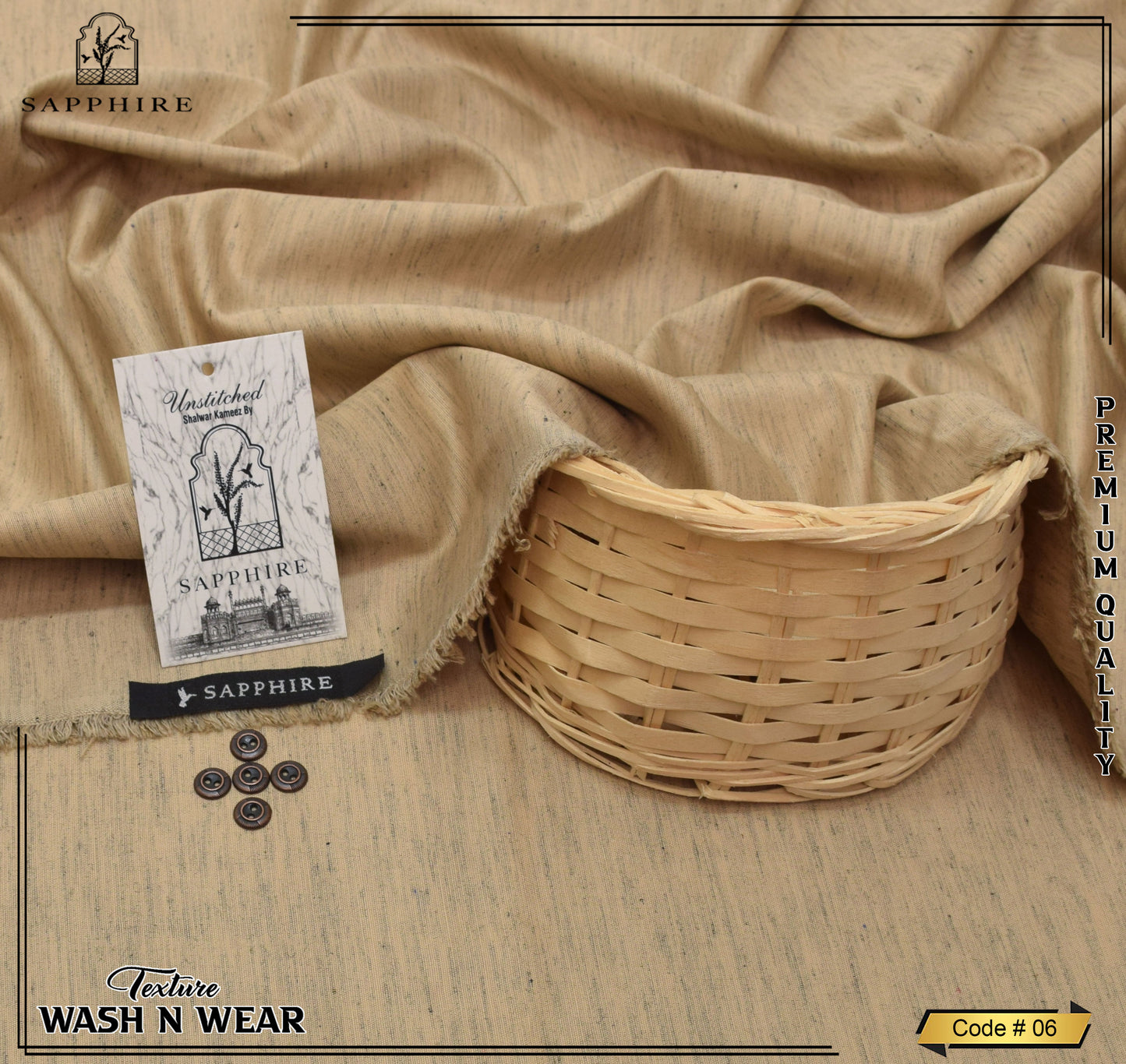 SAPPIRE TEXTURE WASH AND WEAR (BEIGH)