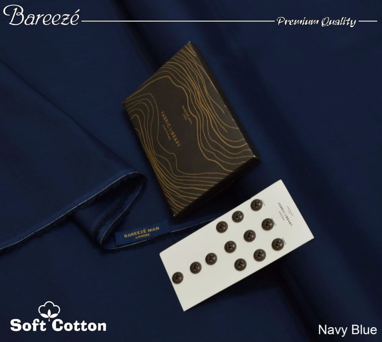 Bareeze men's Soft Cotton (Navy Blue)