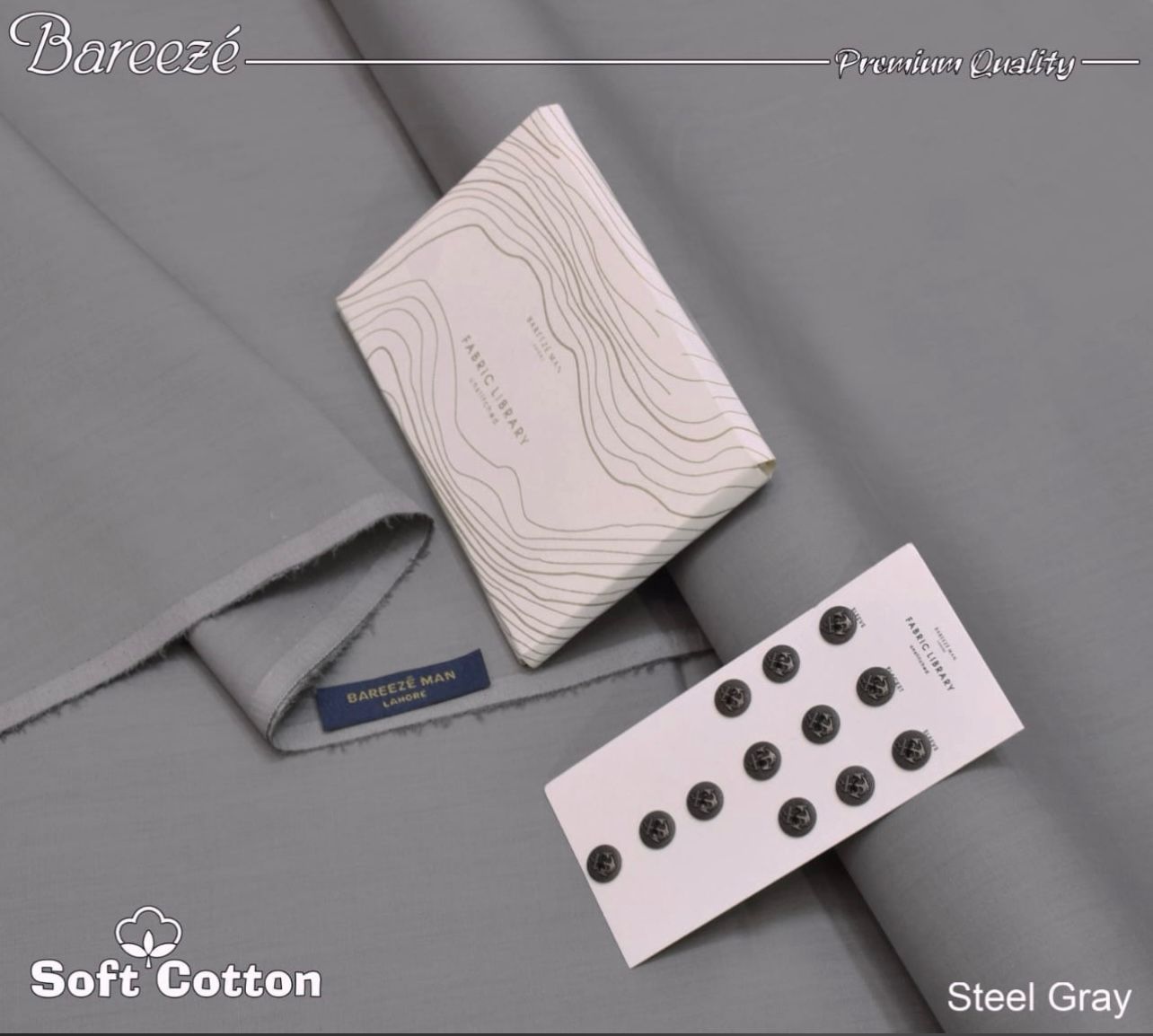 Bareeze men's Soft Cotton (Steel Gery)