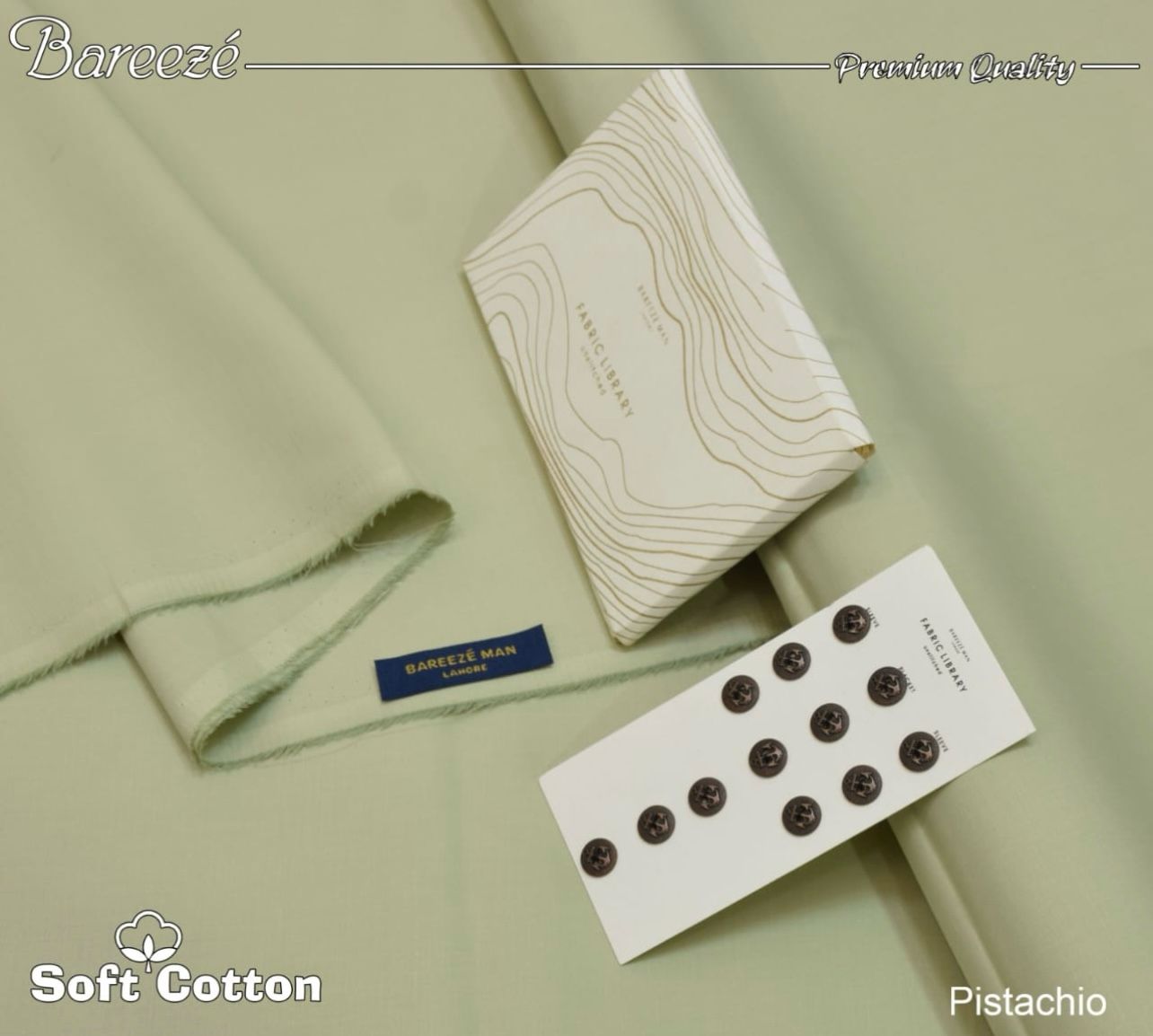 Bareeze men's Soft Cotton (Pistachio)