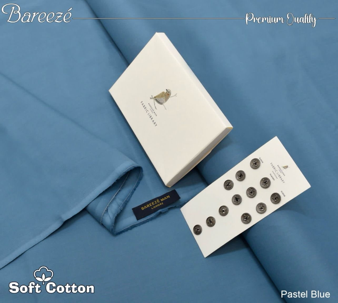 Bareeze men's Soft Cotton (Pastel Blue)