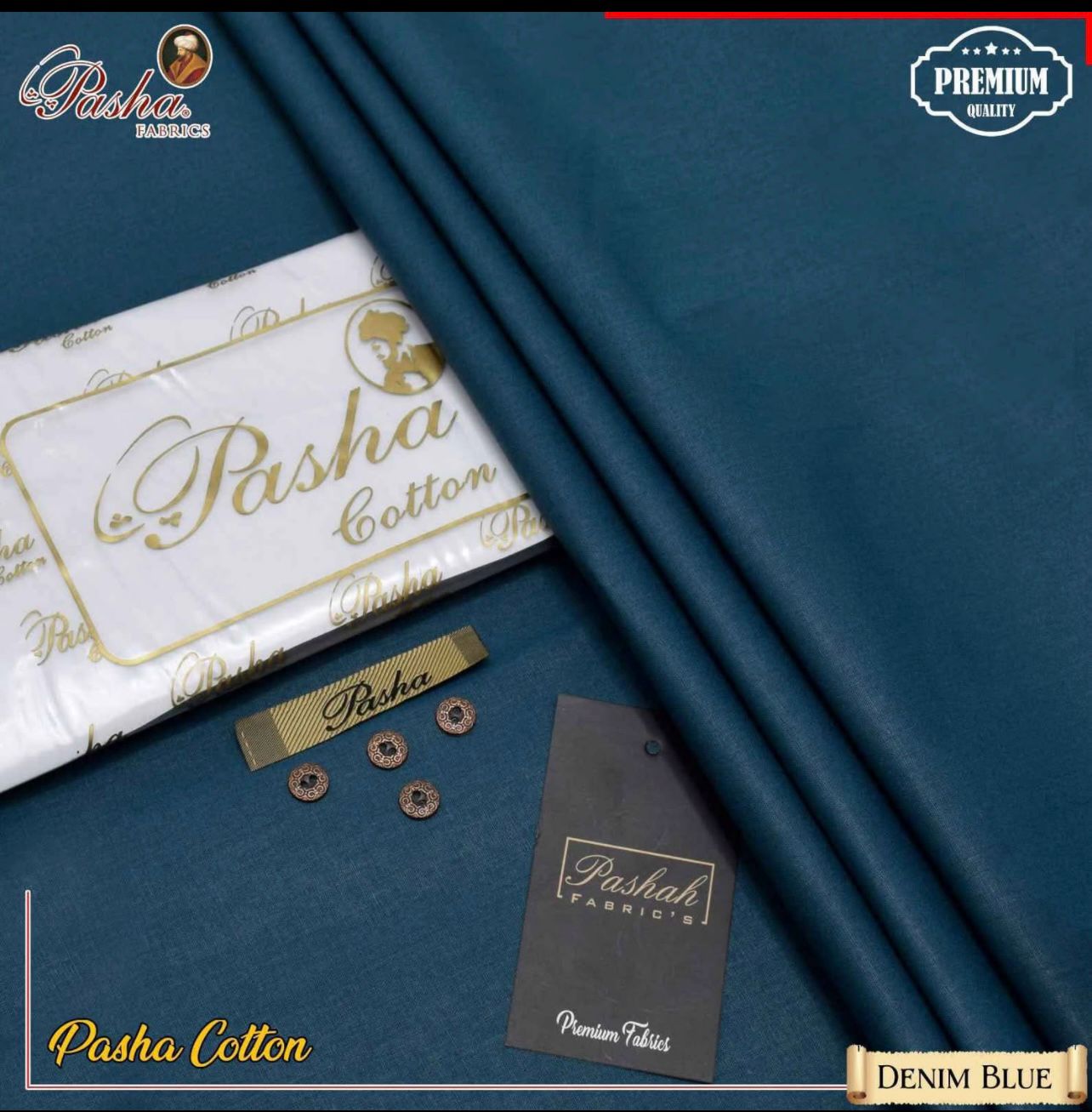 Pasha Cotton-Denim Blue