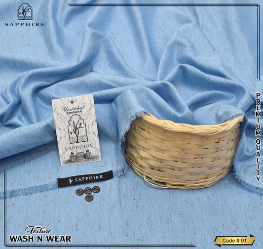 SAPPIRE TEXTURE WASH AND WEAR  (SKY BLUE)
